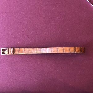 Mezlan crocodile skin belt